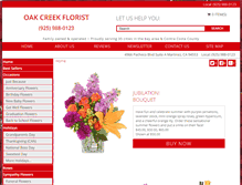 Tablet Screenshot of oakcreekflorist.com